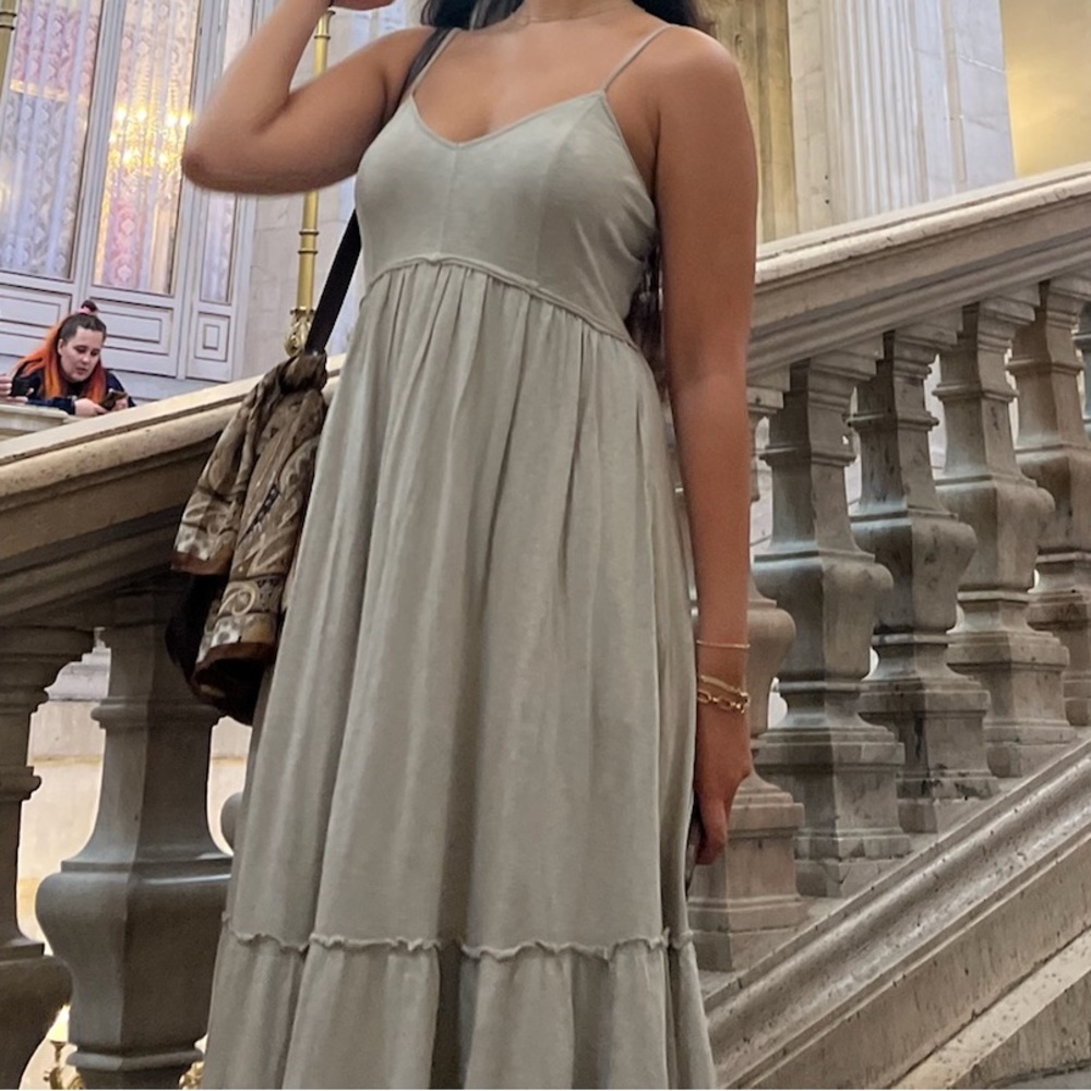American Eagle Outfitters Olive Green Maxi Dress